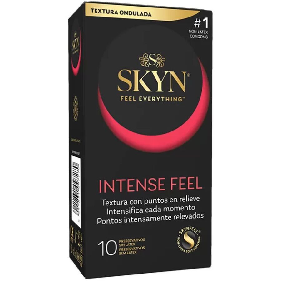Bezlatexové kondomy SKYN Intense Feel s texturou, 10 kusů