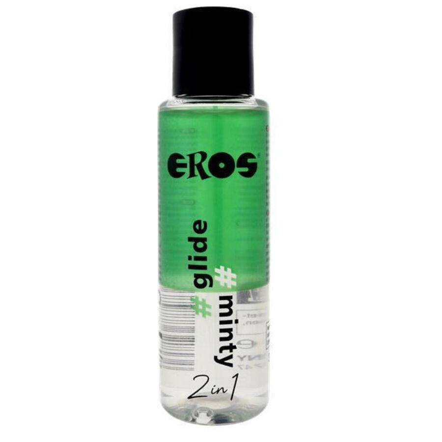 EROS 2 in 1 Glide Minty, chladivý lubrikační gel se silikonovou bází, 100 ml