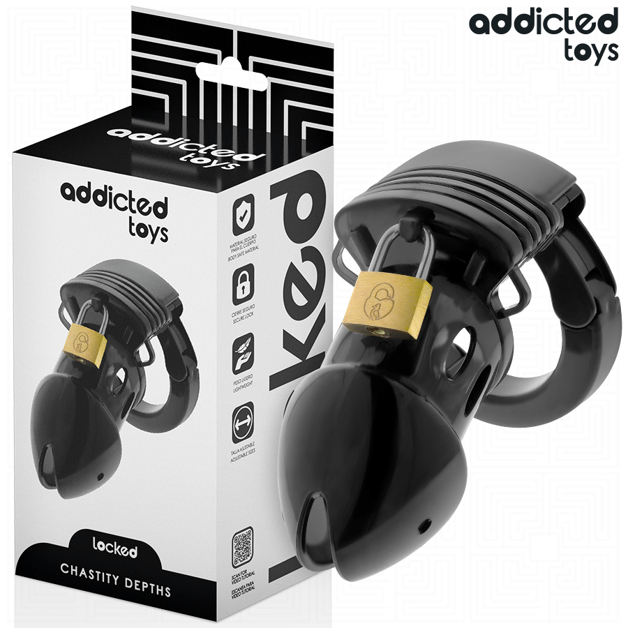 Penisová klec ADDICTED TOYS LOCKED Chastity Depths, 7,5 cm