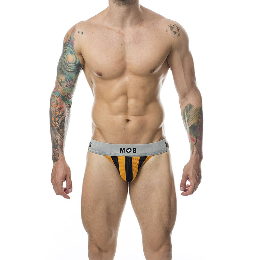 Bavlněný jockstrap s prodyšnou kapsou a elastickými pásky MOB