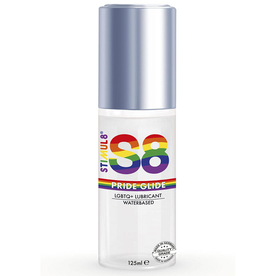 STIMUL8 S8 Glide Pride lubrikační gel na vodní bázi, 125 ml