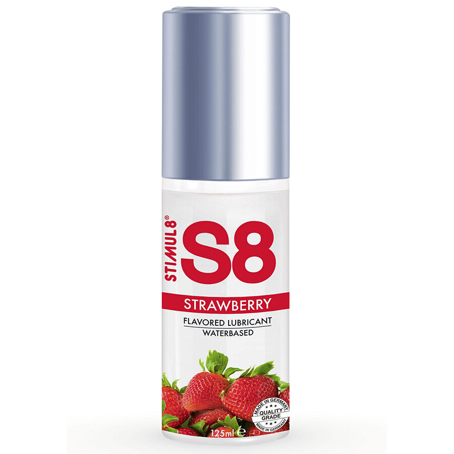 Lubrikační gel STIMUL8 S8 s jahodovou příchutí, 125 ml