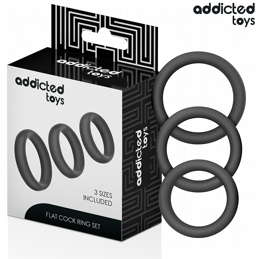ADDICTED TOYS Sada 3 plochých silikonových kroužků