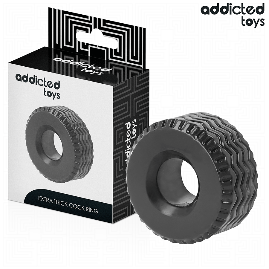 ADDICTED TOYS Extra Thick penilní kroužek bez vibrací