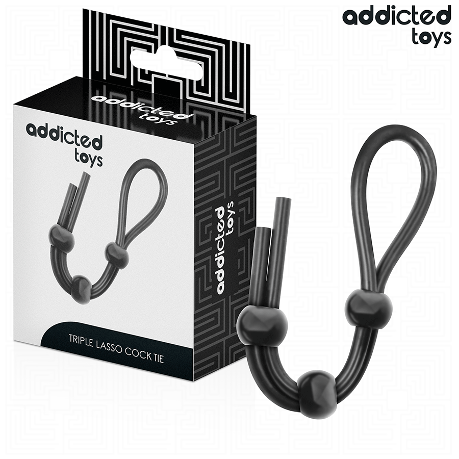 Addicted Toys Triple Loop silikonový penisový kroužek bez vibrací