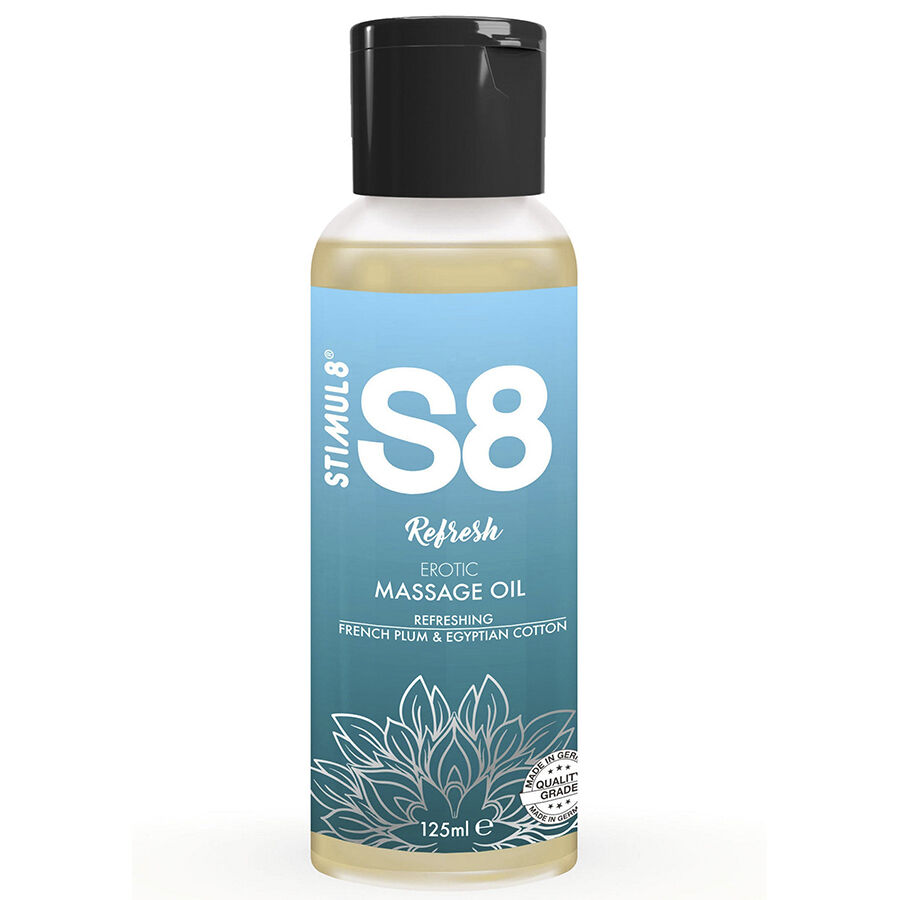 STIMUL8 S8 Refresh Cotton masážní olej, 125 ml