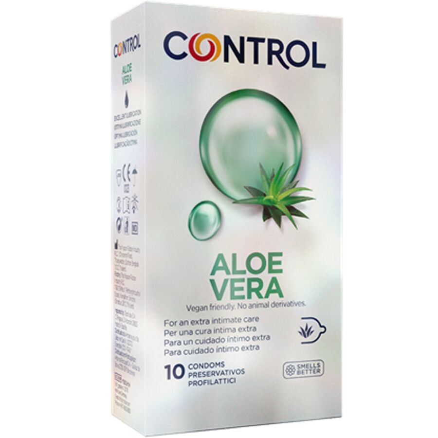Kondomy Control s lubrikačním gelem s aloe vera, 10 kusů