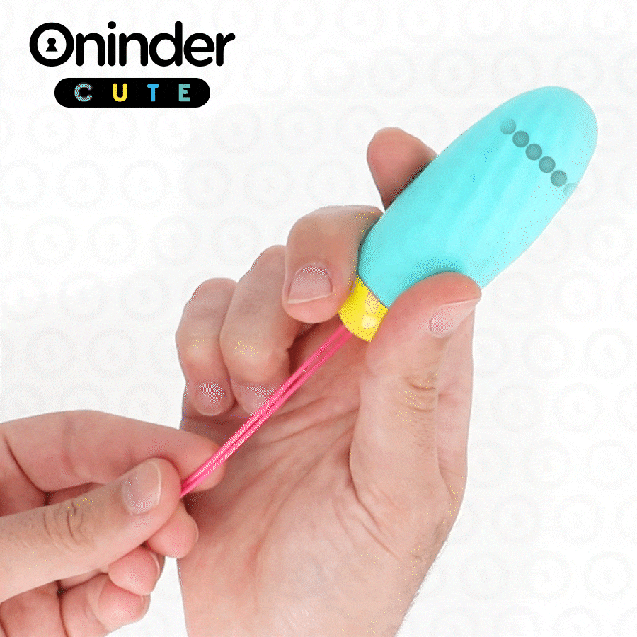 Vibrační vajíčko ONINDER CUTE s rotujícími silikonovými kuličkami