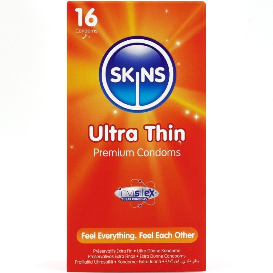 Tenké kondomy SKINS Ultra Thin, 16 kusů