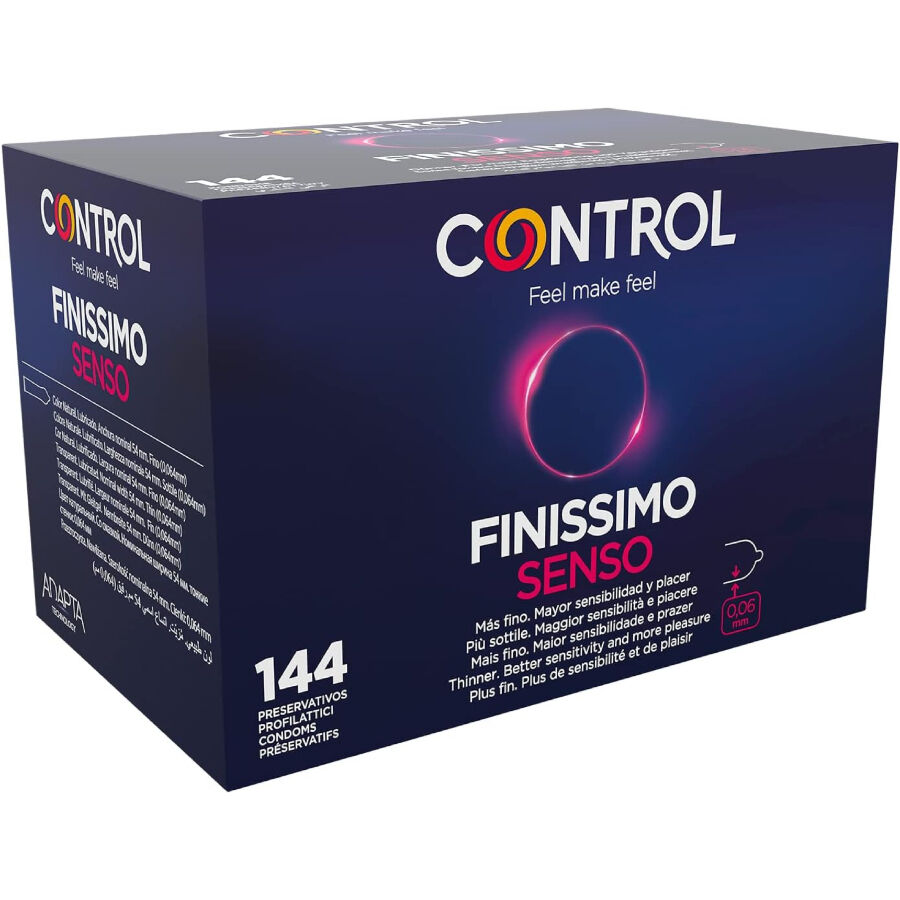 Tenké kondomy Control Finissimo Senso, 144 kusů