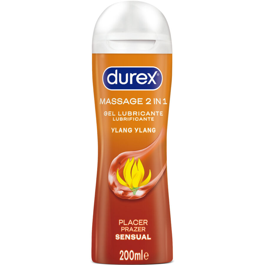 Durex Sensual masážní gel a lubrikační gel s ylang ylang, 200 ml