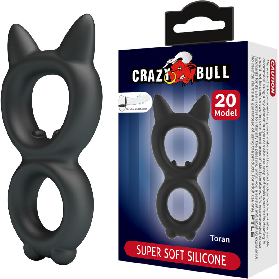 Crazy Bull Toran Model 20 dvojitý erekční kroužek bez vibrací
