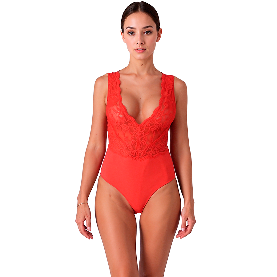 PASSION EVALIE erotické body červené S/M