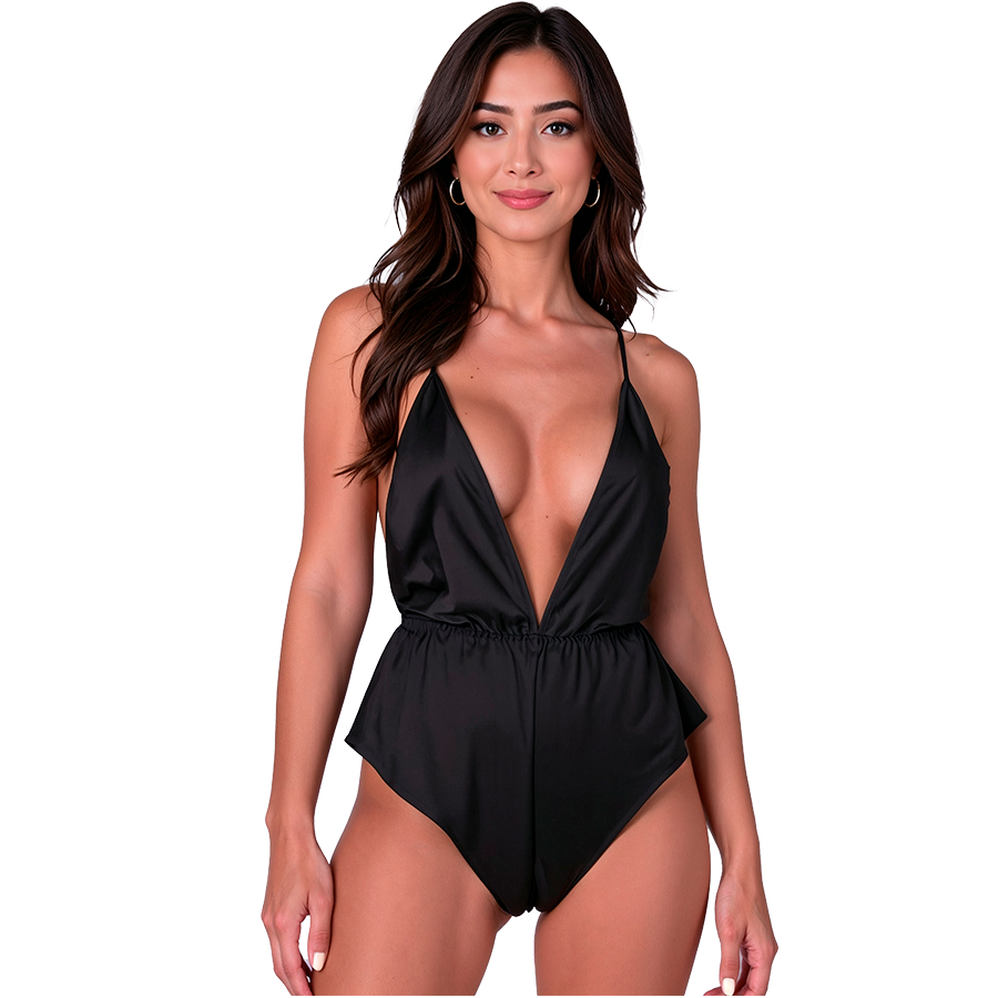Černé erotické body PASSION SENSIE, L/XL