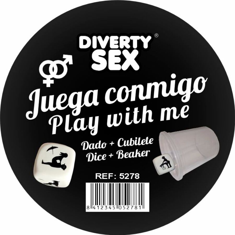 Erotická kostka Diablo Picante s průhledným kelímkem