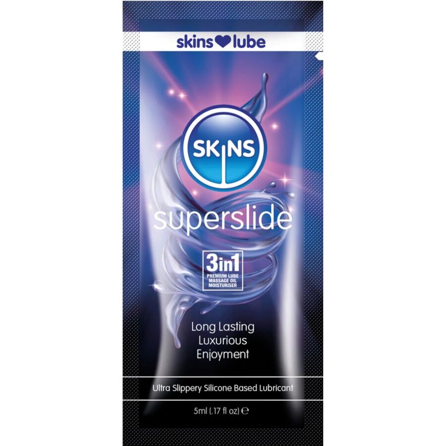 SKINS Superslide silikonový lubrikační gel, jednorázová dávka 5 ml