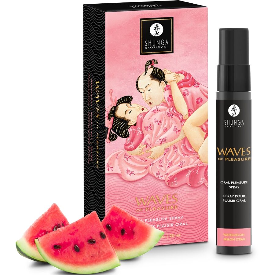 Shunga Waves Pleasure Spray s příchutí melounu, 20 ml