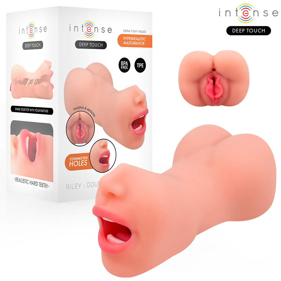 Masturbátor INTENSE Riley se třemi otvory