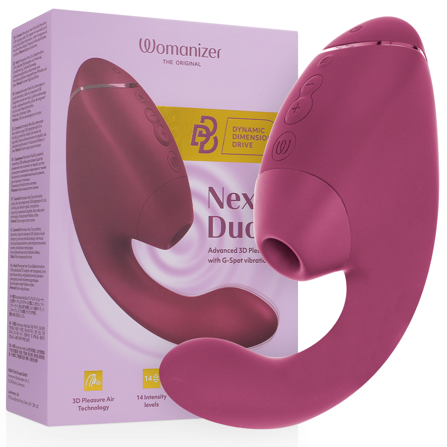 Womanizer Duo Next stimulátor tlakovými vlnami ve starorůžové barvě