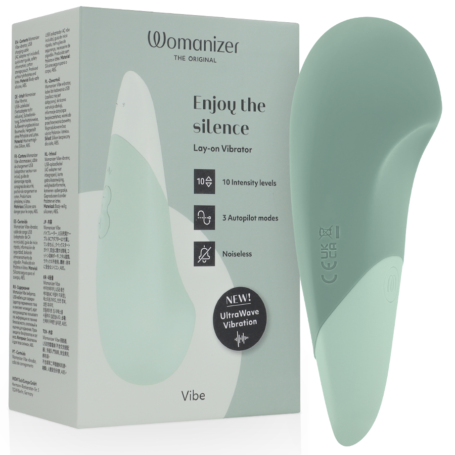 Womanizer Vibe přiložitelný vibrátor v šalvějové barvě