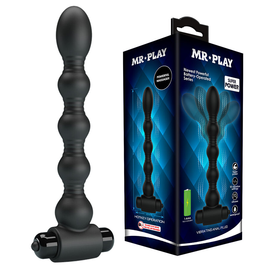 Vibrační anální kolík MR PLAY s kuličkovým povrchem