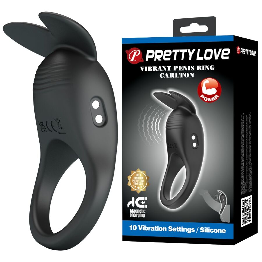 Vibrační penisový kroužek Pretty Love Carlton se stimulátorem klitorisu