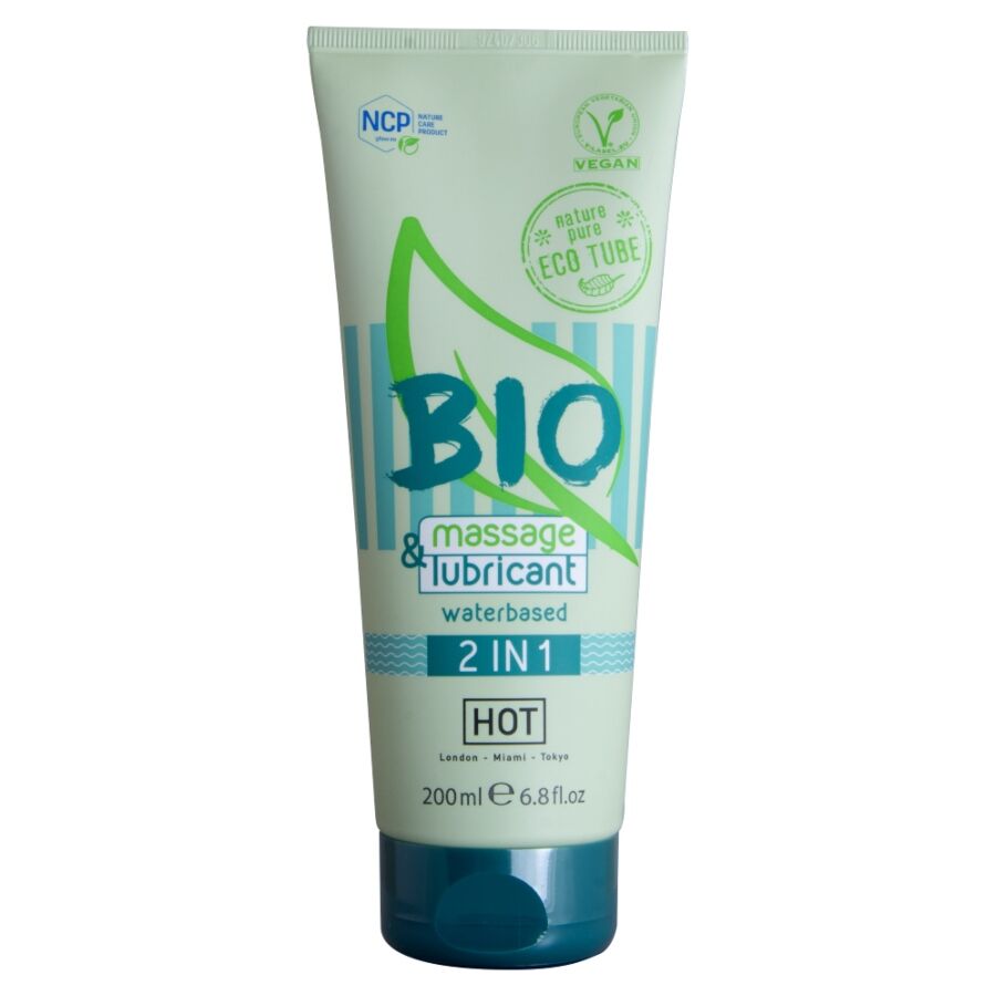 HOT lubrikační gel na vodní bázi a masážní gel, 200 ml