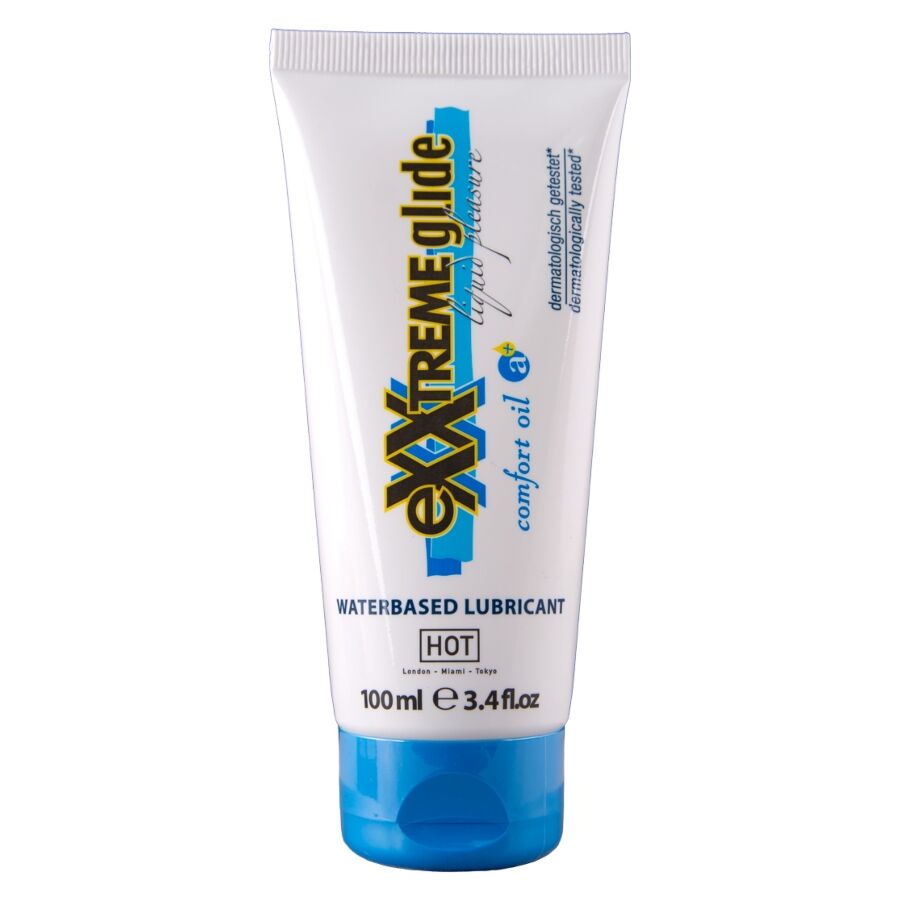 HOT Exxtreme Glide lubrikační gel na vodní bázi s Comfort Oil, 100 ml