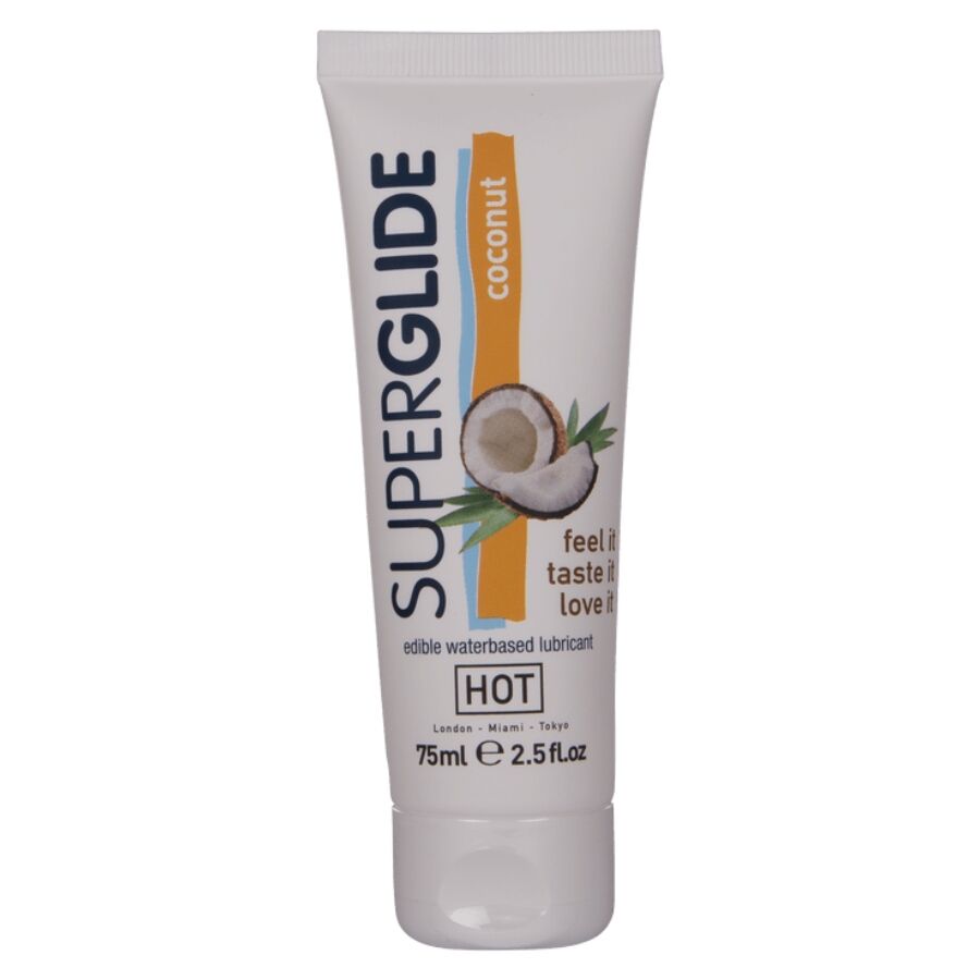 HOT Superglide lubrikační gel s kokosovou příchutí, 75 ml