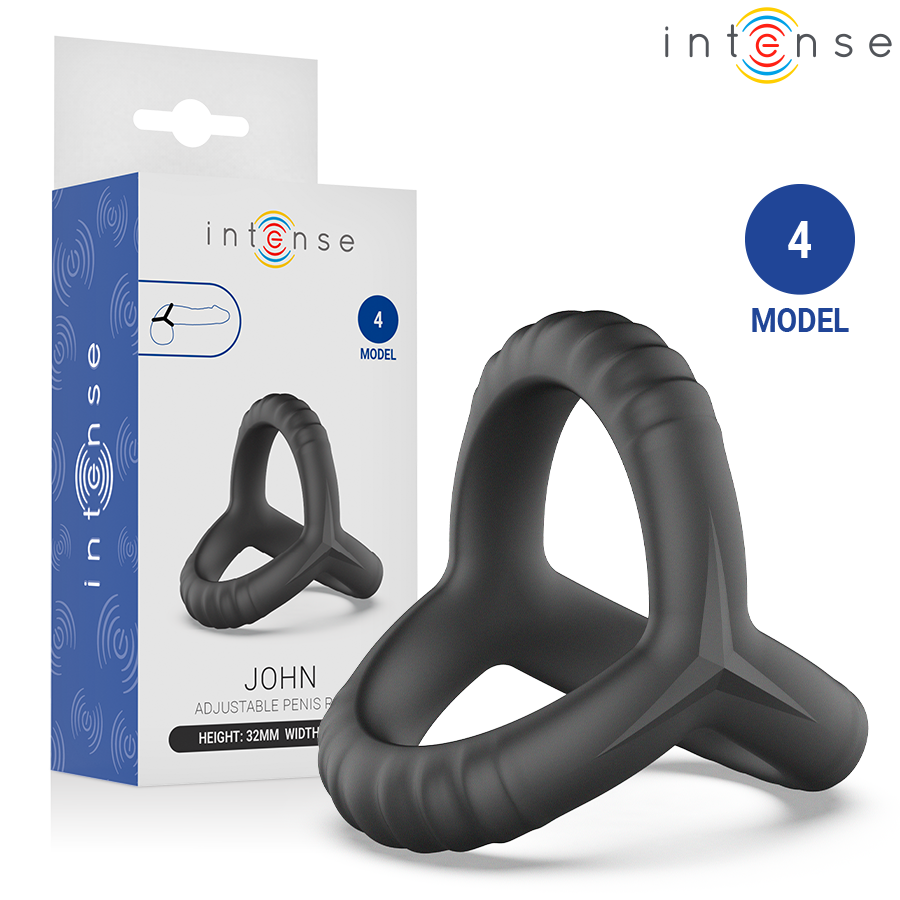 INTENSE John Model 4 trojitý erekční kroužek bez vibrací