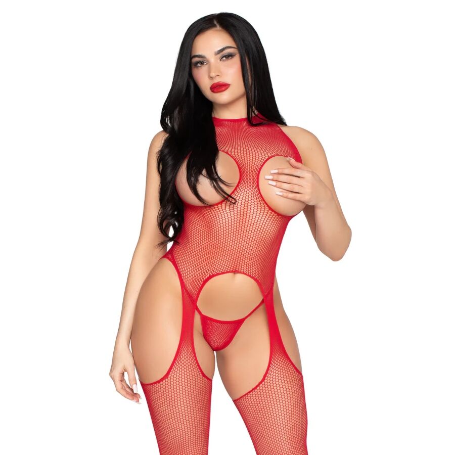 Červené body Leg Avenue s ladícími tangy