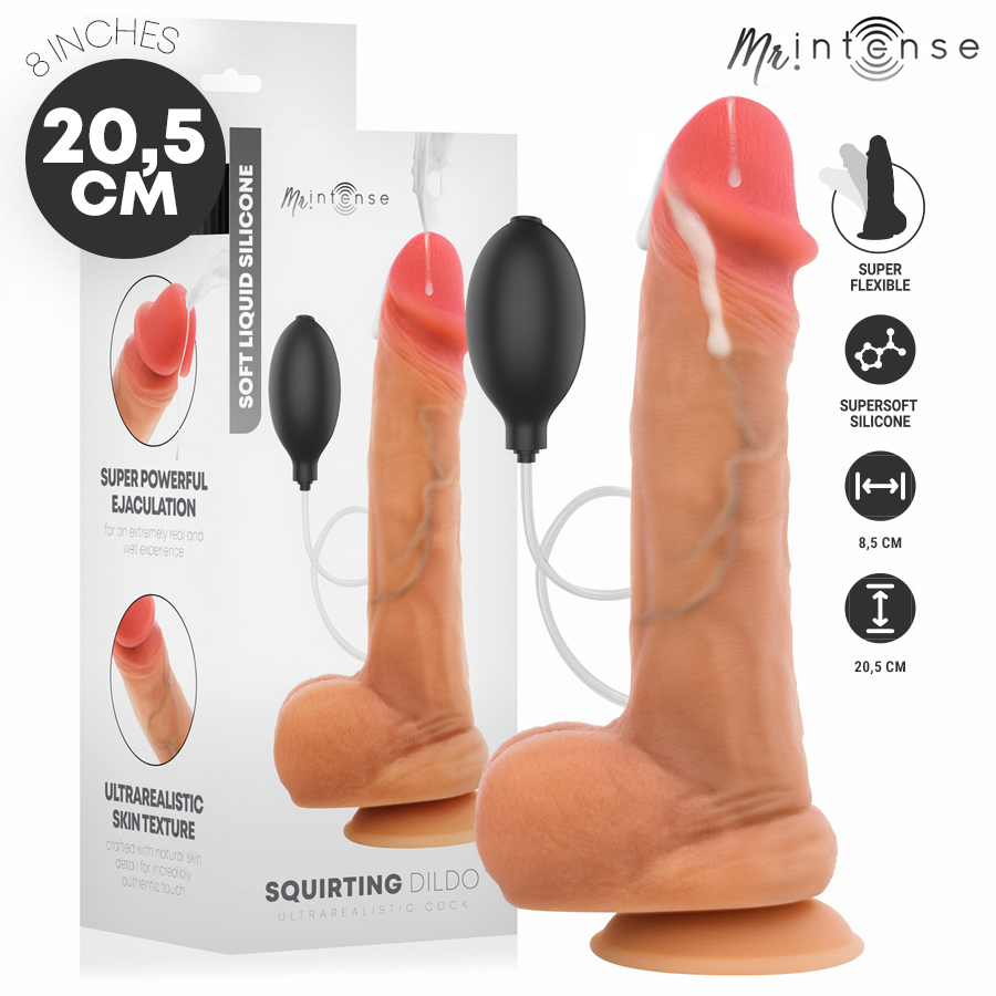 MR. INTENSE Danny silikonové dildo s funkcí manuální ejakulace