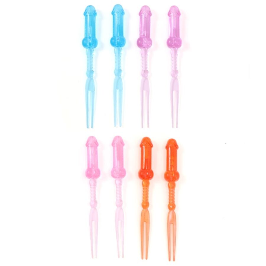 Diablo Picante: 8 barevných napichovátek na jídlo ve tvaru penisu