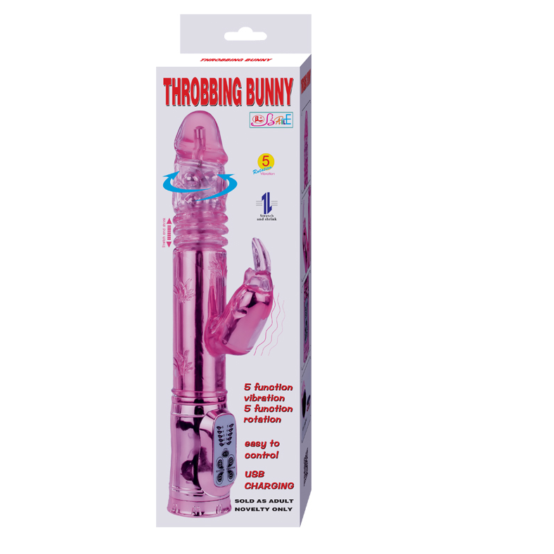 BAILE Throbbing Bunny růžový rotační vibrátor Rampant
