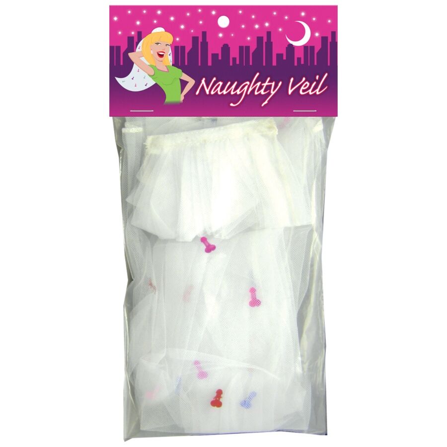 KHEPER GAMES Naughty Veil, zábavný závoj pro nevěstu s konfetami