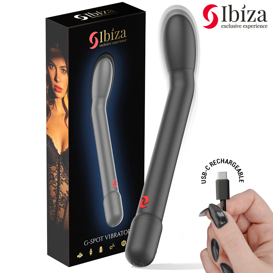 Ibiza Černý Vibrátor Na G Bod S Vibracemi
