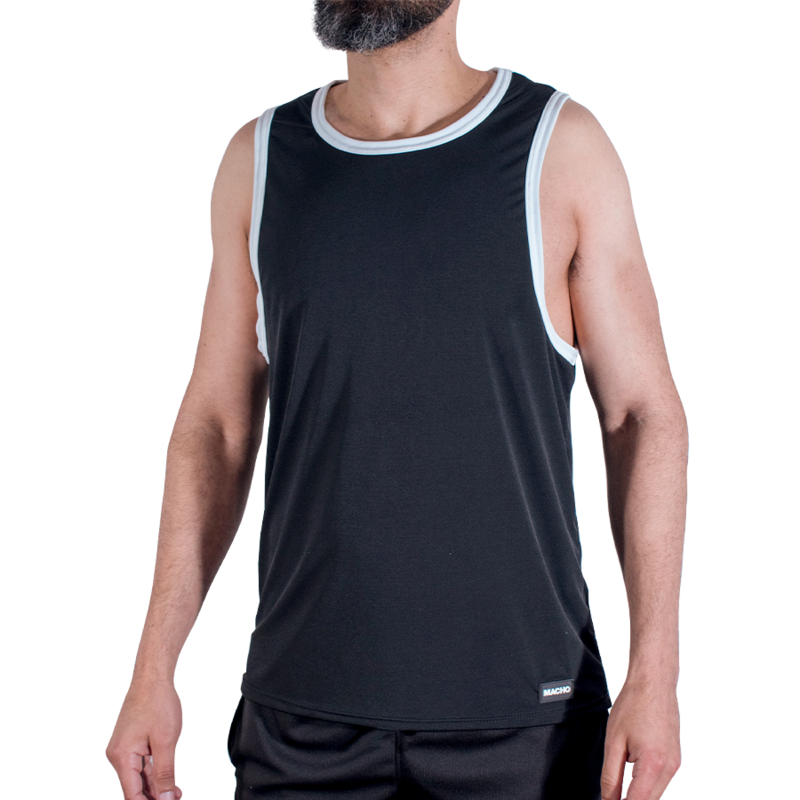 Černé sportovní tričko MACHO CMV004