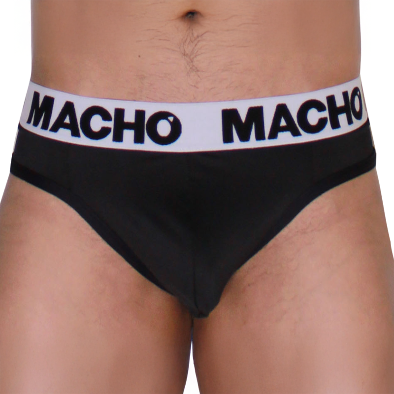 Pánská tanga MACHO MTG002 v černé barvě · Velikost: M