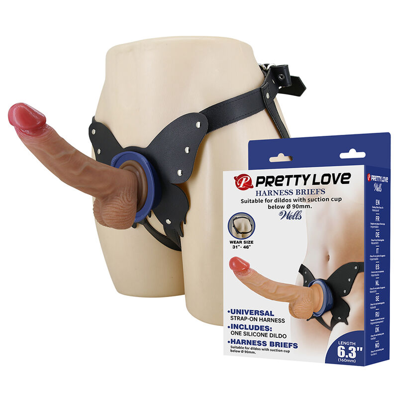 Sada Pretty Love Yeti s připínacím postrojem a přísavným dildem