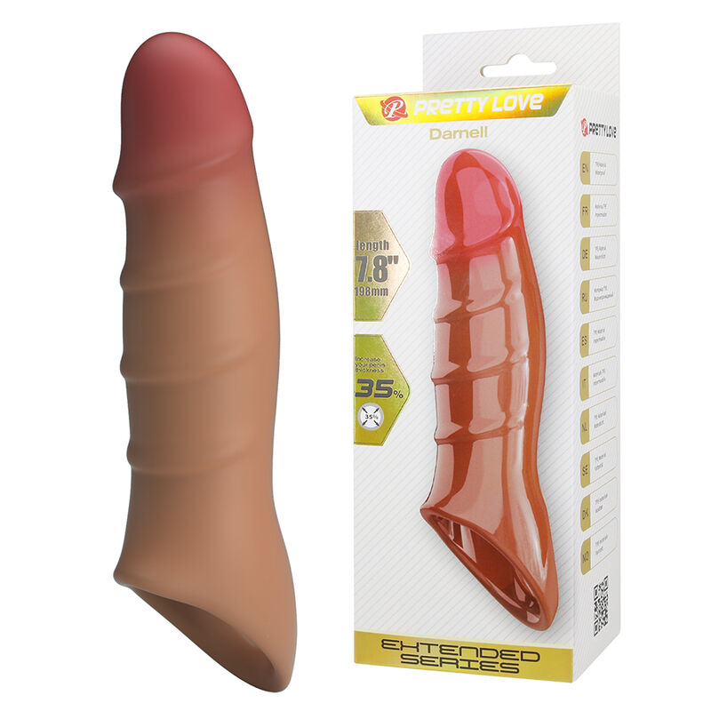 Návlek na penis Pretty Love Damien v tělové barvě