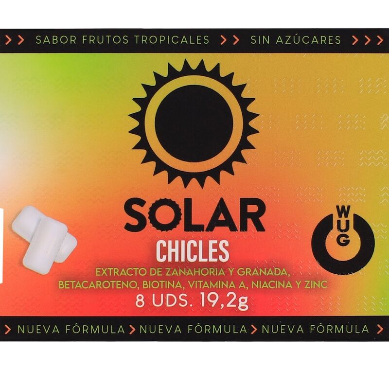 WUG GUM Solar žvýkačky s tropickou ovocnou příchutí