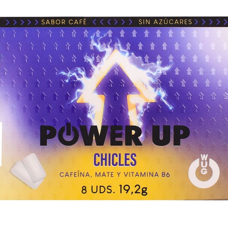 Žvýkačky s kofeinem WUG Power Up s kávovou příchutí