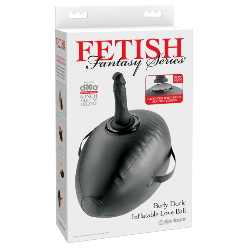 FETISH FANTASY SERIES nafukovací sexuální polštář Body Dock s integrovaným dildem