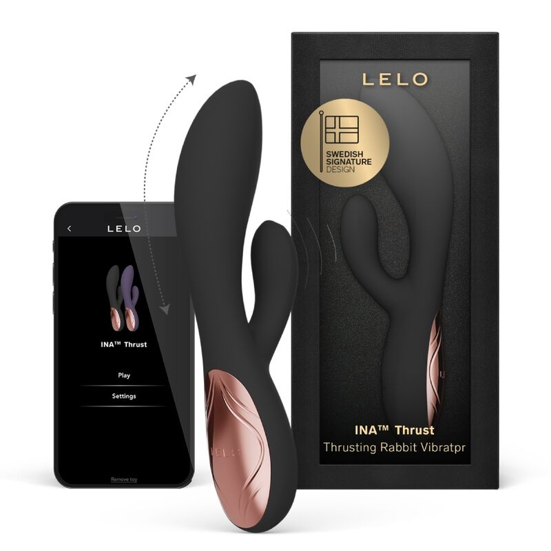 LELO INA Thrust králičí vibrátor, černý