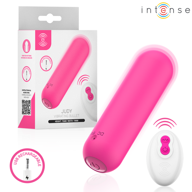 Vibrátor INTENSE Judy s dálkovým ovládáním, růžový