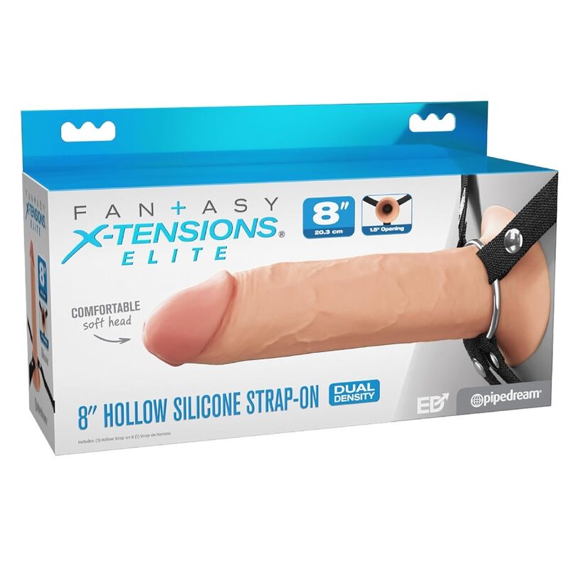 FANTASY X-TENSIONS ELITE strap on postroj s dutým silikonovým dildem