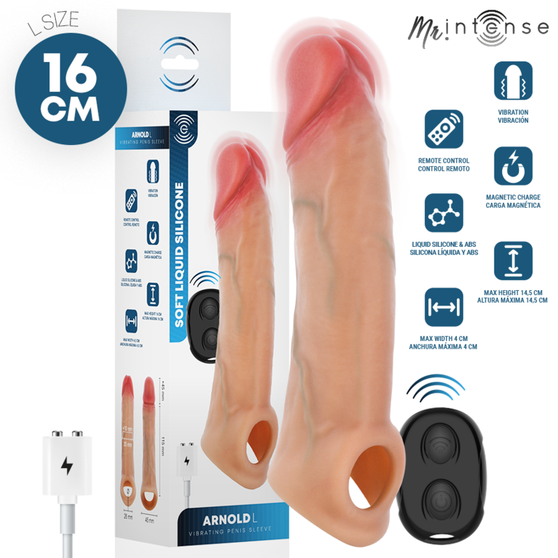 MR. INTENSE Arnold L návlek na penis s vibracemi