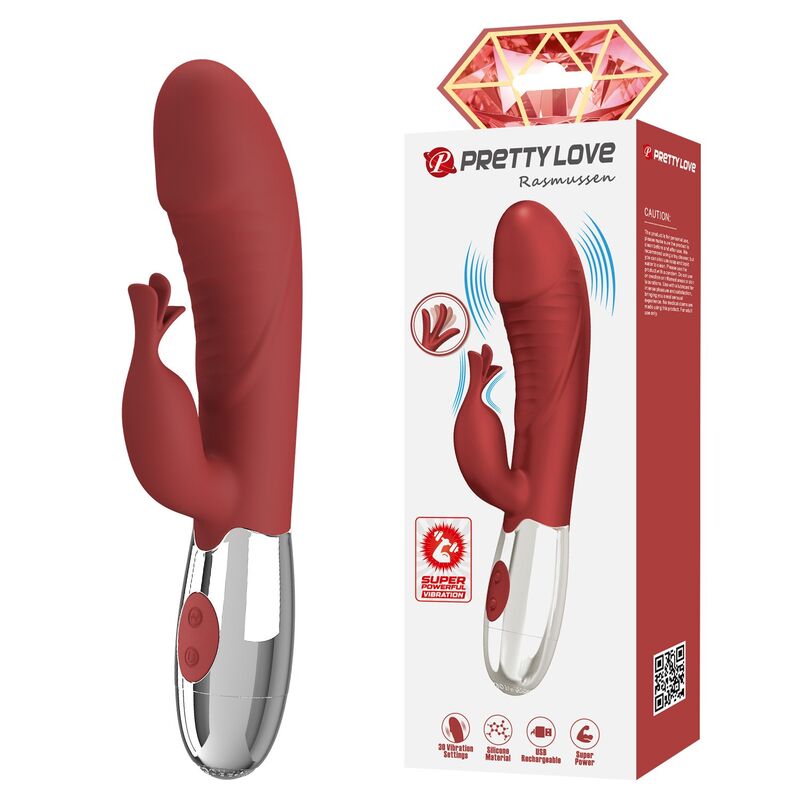Pretty Love Rosewood rabbit vibrátor s 30 funkcemi