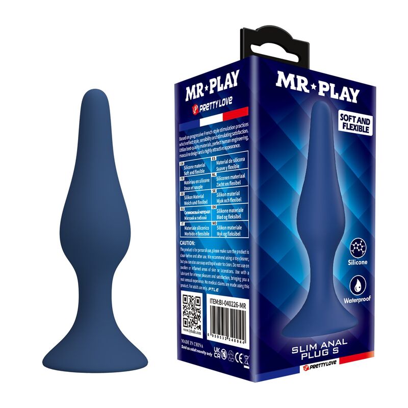 Silikonová anální zátka MR PLAY Slim, velikost S