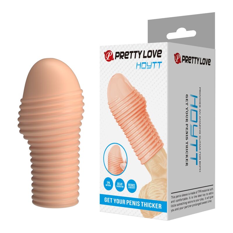 Návlek na penis Pretty Love Hottt s texturovaným povrchem